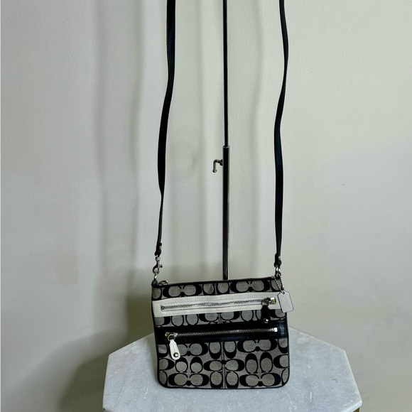 Coach Handbags - Coach Black and White Crossbody Bag